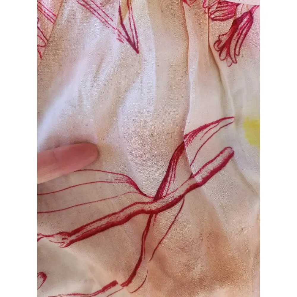 NWD By Anthropologie Oversize Tiered Puff-Sleeve Dress Size XL Orange #B1404 - Picture 10 of 15